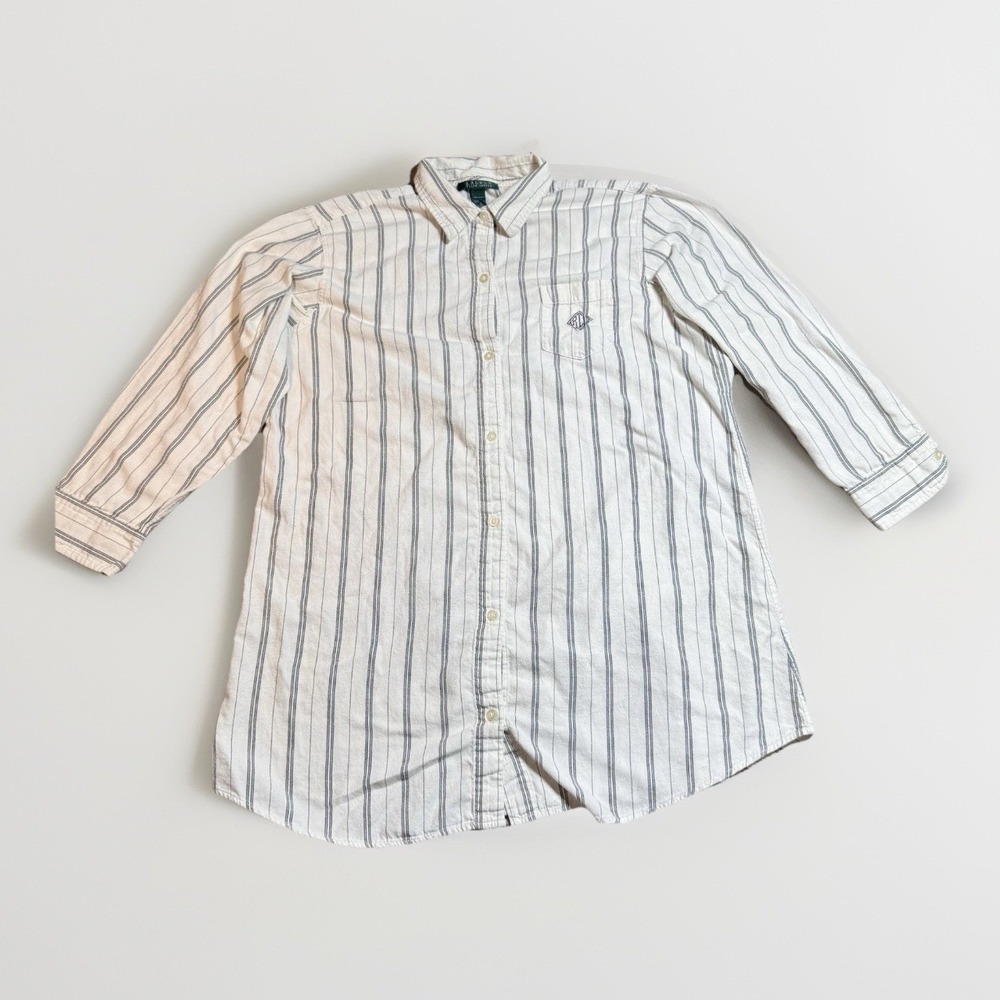 LRL Ralph Lauren‎ Nightshirt Womens XL Flannel Sleep Shirt Button Front Pajama